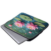 Mooie Siam Lotus Laptop Sleeve 13 inch (Voorkant onderkant)