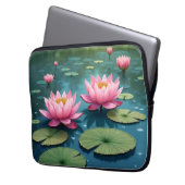 Mooie Siam Lotus Laptop Sleeve 13 inch (Voorkant Links)