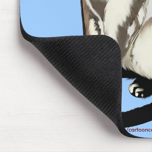 Mooie Siamese Cartoon Muismat (Hoek)