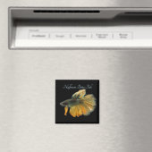 Mooie Siamese gevechtsvis Betta Halfmoon Magneet (Insitu (Vaatwasser))