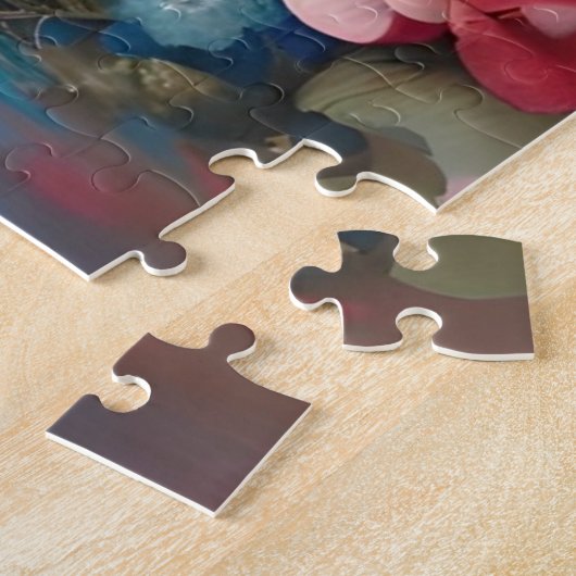 Mooie Siamese Kat en Bloemen Legpuzzel (Zijkant)