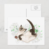 Mooie Siamese Kat kunst geschenken en accessoires Briefkaart (Voorkant / Achterkant)