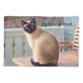 Mooie Siamese kat met blauwe ogen Kussensloop (Achterkant)