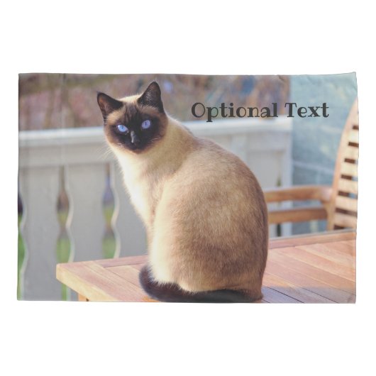 Mooie Siamese kat met blauwe ogen Kussensloop (Achterkant)