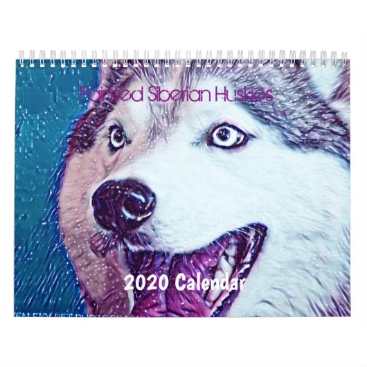 Mooie Siberian Husky 2020-kunstwandkalender Kalender (Hoes)