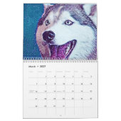 Mooie Siberian Husky 2020-kunstwandkalender Kalender (Mar 2027)