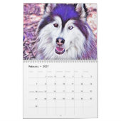 Mooie Siberian Husky 2020-kunstwandkalender Kalender (Feb 2027)