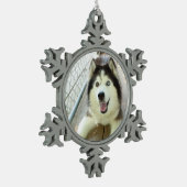 Mooie Siberian Husky Ornament (Links)