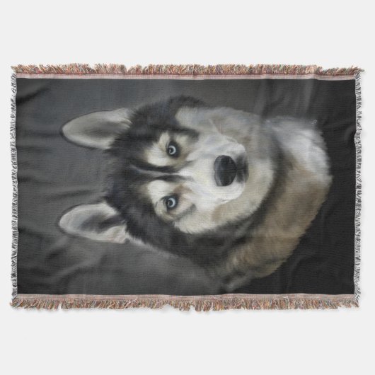 Mooie Siberian Husky Throw Blanket Deken (Voorkant)