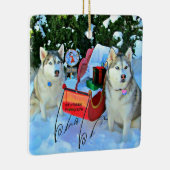 Mooie Siberische Huskies Keramisch Ornament (Rechts)