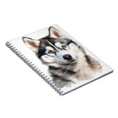 MOOIE SIBERISCHE HUSKY HOND NOTITIEBOEK (Rechterzijde)