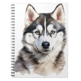 MOOIE SIBERISCHE HUSKY HOND NOTITIEBOEK