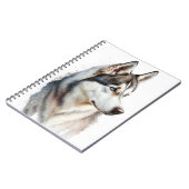 MOOIE SIBERISCHE HUSKY HOND NOTITIEBOEK (Linkerzijde)