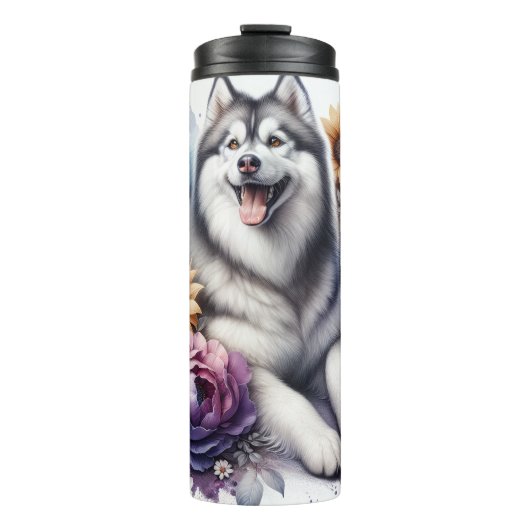 Mooie Siberische Husky hond Thermosbeker (Voorkant)