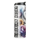 Mooie Siberische Husky hond Thermosbeker (Gedraaid links)