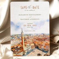 Mooie Siena, Italië Save-the-Date Uitnodiging