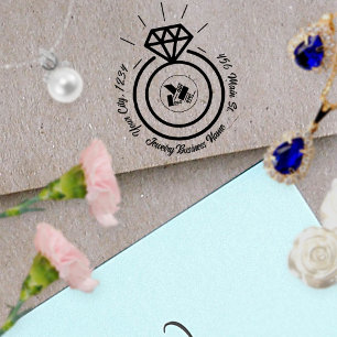 Mooie Sieraden Merk Professioneel Logo Bedrijfsnaa Rubberstempel