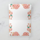 Mooie sierbloemen roze tuinbloemen bedankkaart (Binnen)