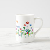 Mooie siersierbloemen porselein kop (Rechts)