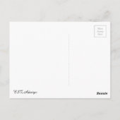 Mooie silhouet van jonge vrouw met wijnglas briefkaart (Achterkant)