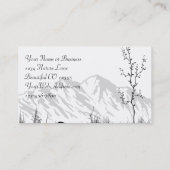 Mooie Silhouette Bergen Zwart, Wit, Rood Visitekaartje (Achterkant)