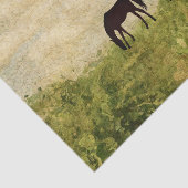 Mooie Silhouette merrie en veulen paard Tissuepapier (Detail)