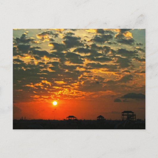 Mooie Silhouette Sunset Briefkaart (Voorkant)