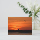 Mooie Silhouette Sunset Briefkaart (Staand voorkant)