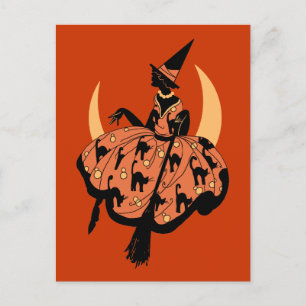 mooie Silhouette Witch Briefkaart