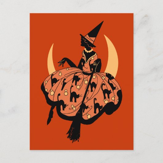  mooie Silhouette Witch Briefkaart (Voorkant)