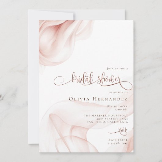 Mooie Silky Blush Vrijgezellenfeest Foto Kaart (Voorkant)