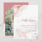 Mooie Silky Blush Vrijgezellenfeest Foto Kaart (Voorkant / Achterkant)