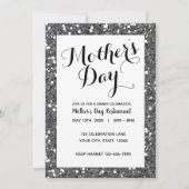 Mooie Silver Glitter-Moederdag Kaart (Voorkant)