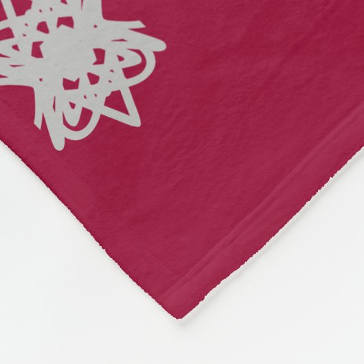 Mooie Silver Grey en Burgundy Fleece Deken (Hoek)