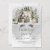 Mooie Silver House-kerstfeest Kaart (Voorkant)