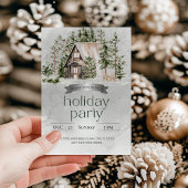 Mooie Silver House-kerstfeest Kaart