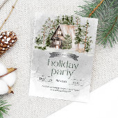 Mooie Silver House-kerstfeest Kaart