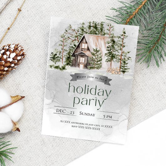 Mooie Silver House-kerstfeest Kaart