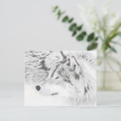 Mooie Silver Wolf Briefkaart (Staand voorkant)