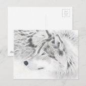 Mooie Silver Wolf Briefkaart (Voorkant / Achterkant)