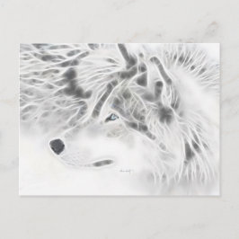 Mooie Silver Wolf Briefkaart