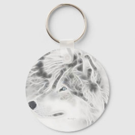 Mooie Silver Wolf Sleutelhanger