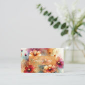 Mooie Sinaasappel en Rode Wildbloemen Visitekaartje (Staand voorkant)