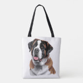 Mooie Sint-Bernardus Canvas tas (Achterkant)
