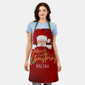 Mooie Sinterklaas Vrolijke Kersttekst Custom Schort (Gedragen)