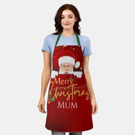 Mooie Sinterklaas Vrolijke Kersttekst Custom Schort (Gedragen)