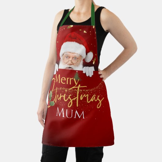 Mooie Sinterklaas Vrolijke Kersttekst Custom Schort (Insitu)