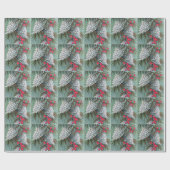 Mooie sinuspenningen, rode bessen cadeaupapier (Vlak)