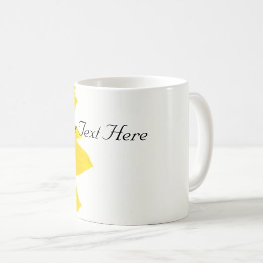 Mooie Sjabloon zonnebloem Koffiemok (Voorkant rechts)