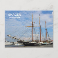 Mooie Skagen Denemarken Oude Schip Postard!